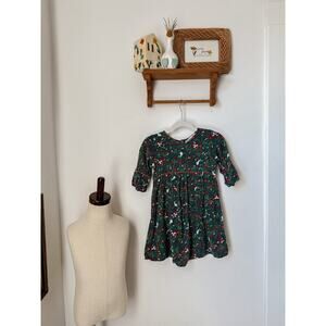 Beebay green woodland print dress - size 5